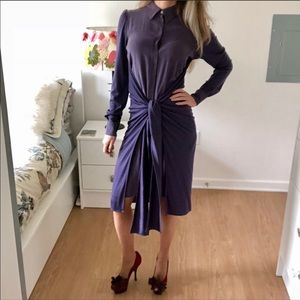 Sportmax dark purple tie dress